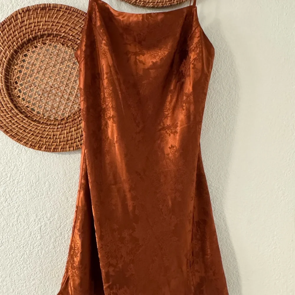 Princess Polly Burnt Orange Floral Dress